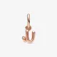 Charm Colgante oro rosa Alfabeto Letra Minúscula U - 782479C01