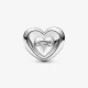 Charm plata Corazón Radiante & Gema Flotante - 792493C01