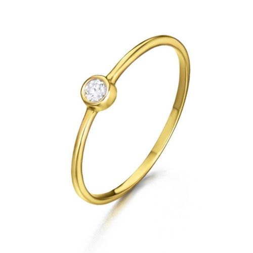 Solitario oro amarillo y diamante de 0.05 cts - GA014OA.13