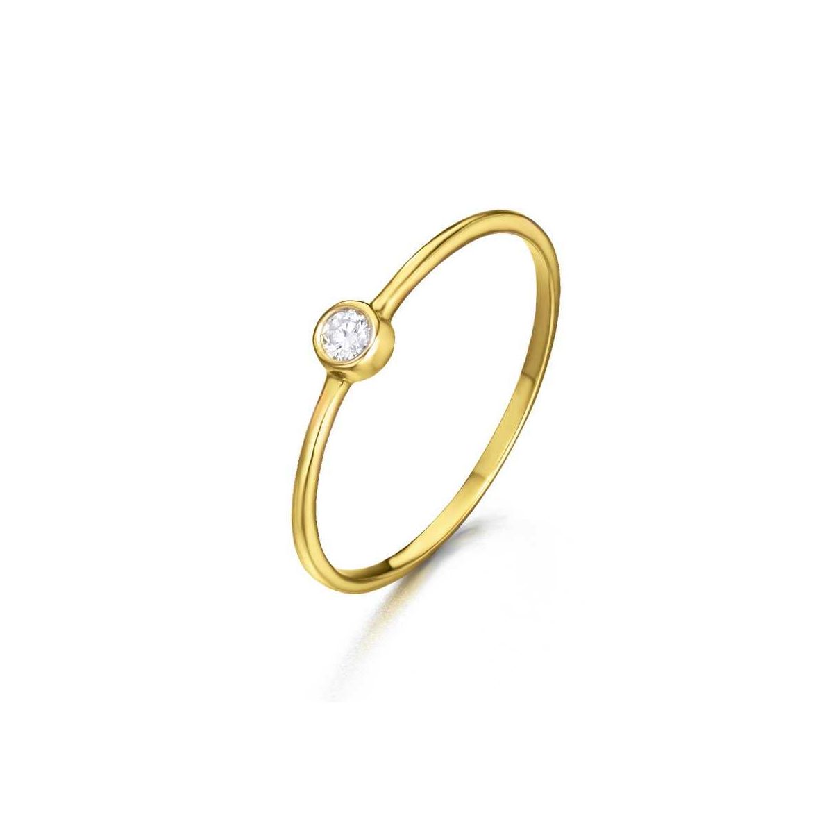 Solitario oro amarillo y diamante de 0.05 cts - GA014OA.13 Solitario oro amarillo y diamante de 0.05 cts - GA014OA.13