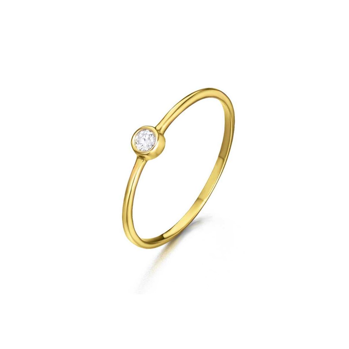 Solitario oro amarillo y diamante de 0.05 cts - GA014OA.13