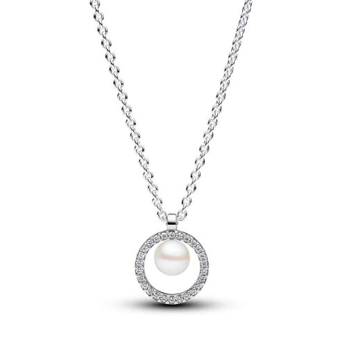Collar Perla Cultivada y Pavé Pandora - 393165C01-45