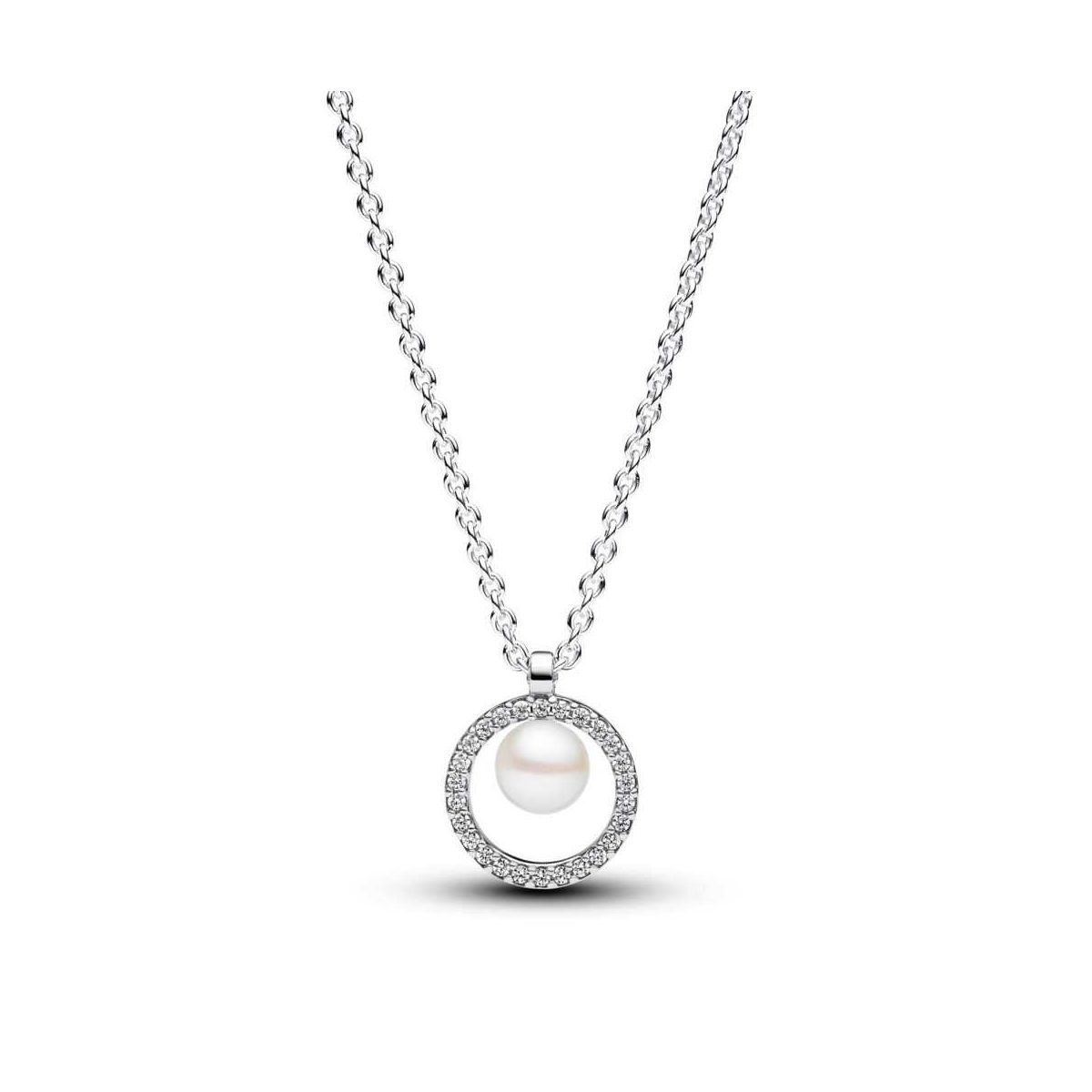 Collar en plata Perla Cultivada y Pavé Collar en plata Perla Cultivada y Pavé