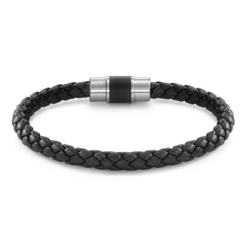 Pulsera Hombre en acero, cerámica y cuero - 026.0300E.XX