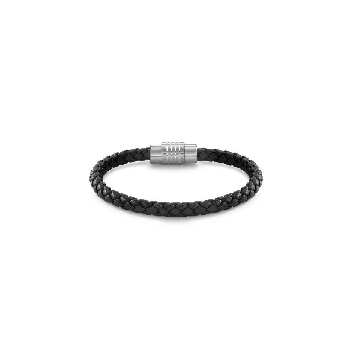 Pulsera Hombre en acero y cuero